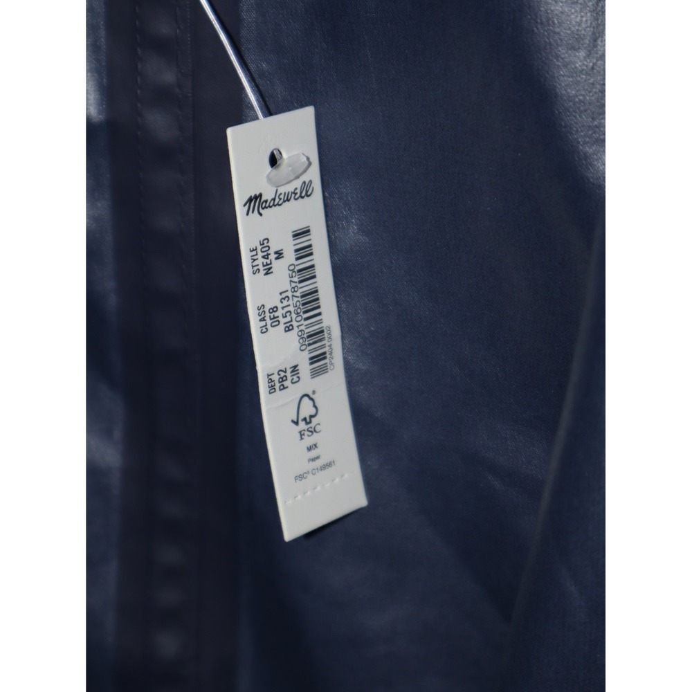 Madewell Waterproof Raincloud Raincoat Women Medium Indigo Blue NWT NEW - Picture 5 of 7